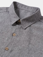 Camicia Casual da Uomo a Maniche Corte con Bottoni