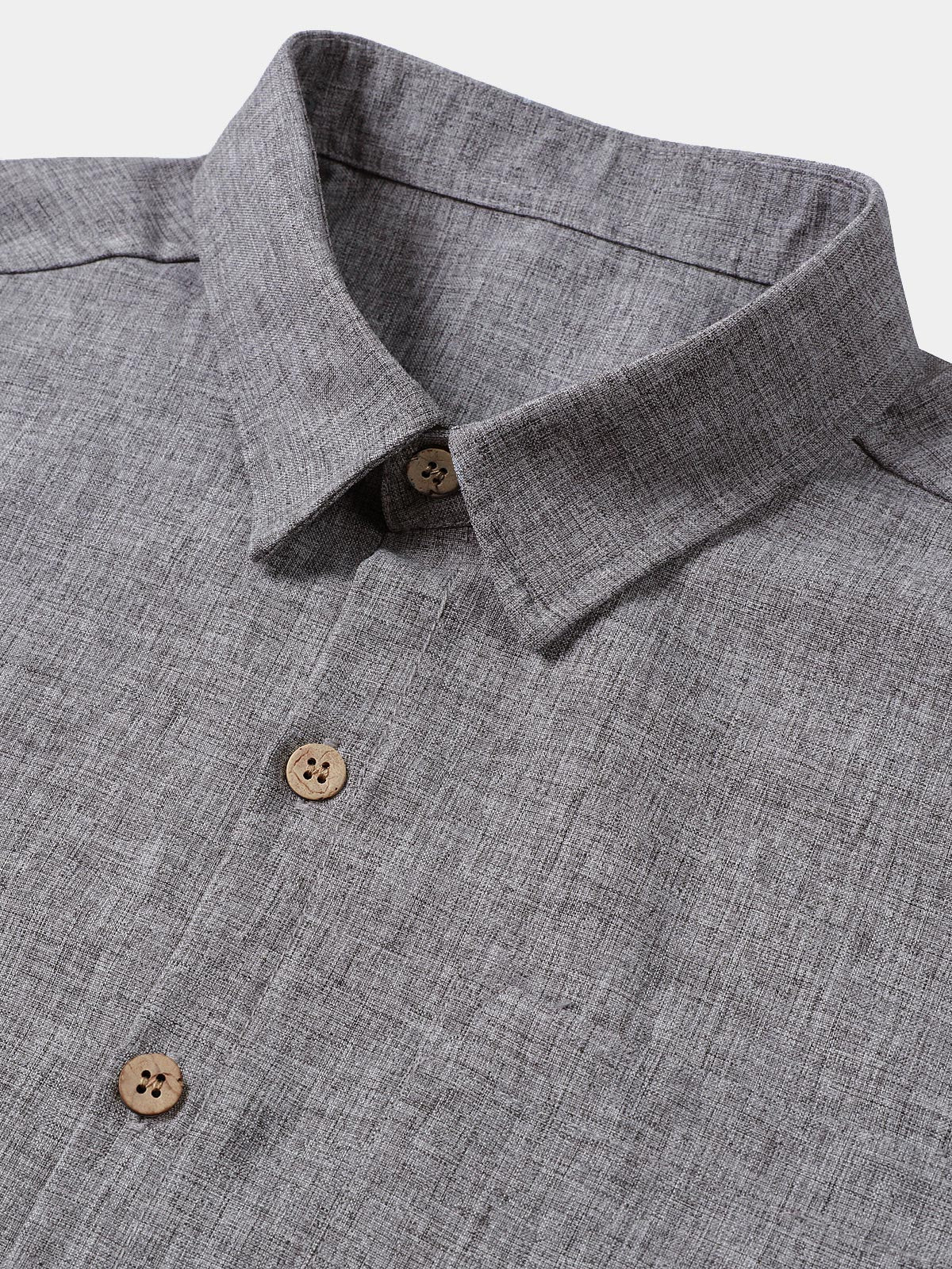 Camicia Casual da Uomo a Maniche Corte con Bottoni