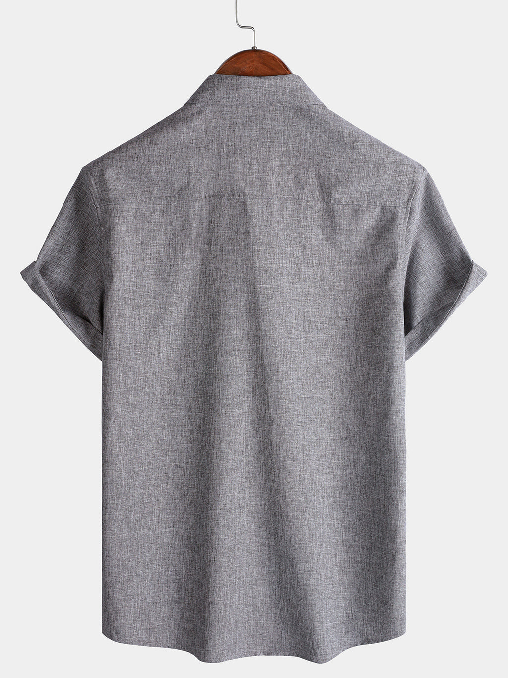 Camicia Casual da Uomo a Maniche Corte con Bottoni