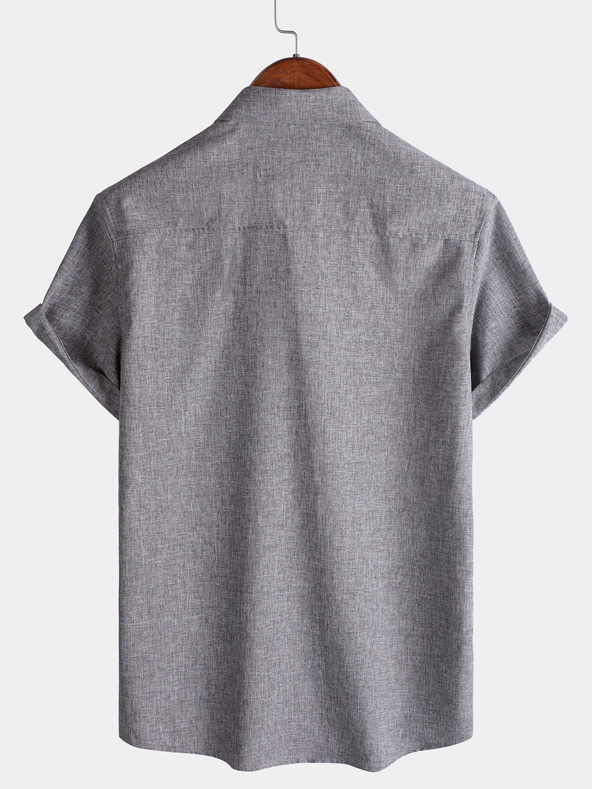 Camicia Casual da Uomo a Maniche Corte con Bottoni