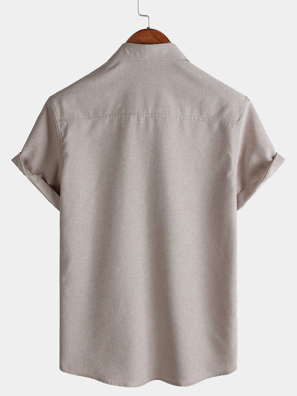 Camicia Casual da Uomo a Maniche Corte con Bottoni