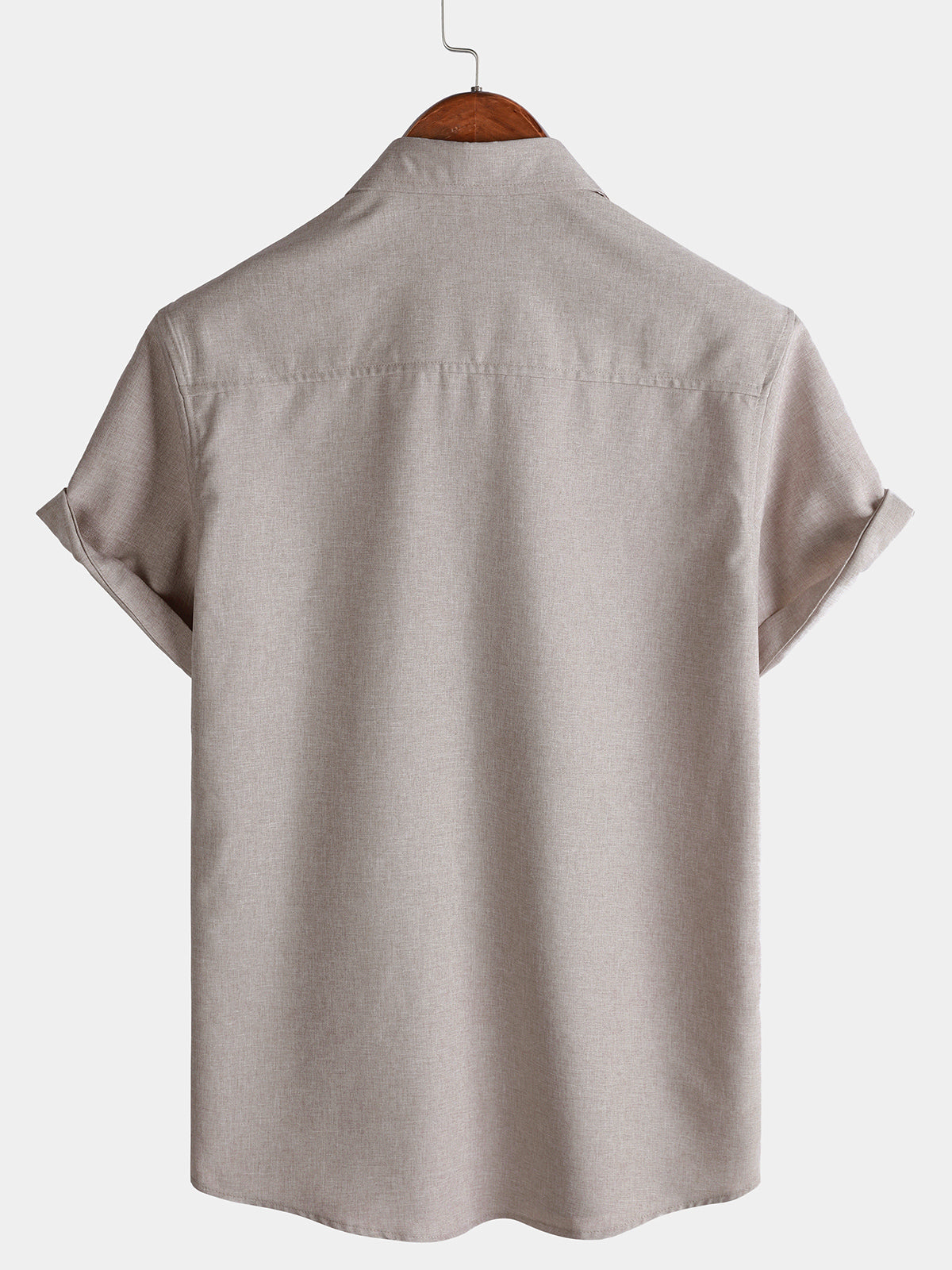 Camicia Casual da Uomo a Maniche Corte con Bottoni