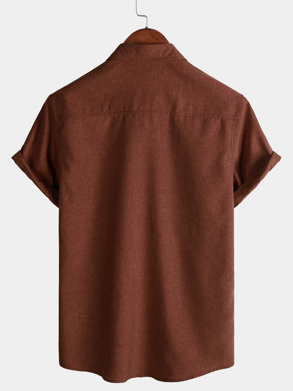 Camicia Casual da Uomo a Maniche Corte con Bottoni