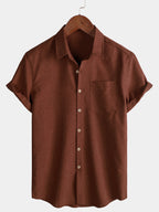 Camicia Casual da Uomo a Maniche Corte con Bottoni – camicie casual da uomo | Erminia Boutique Bologna