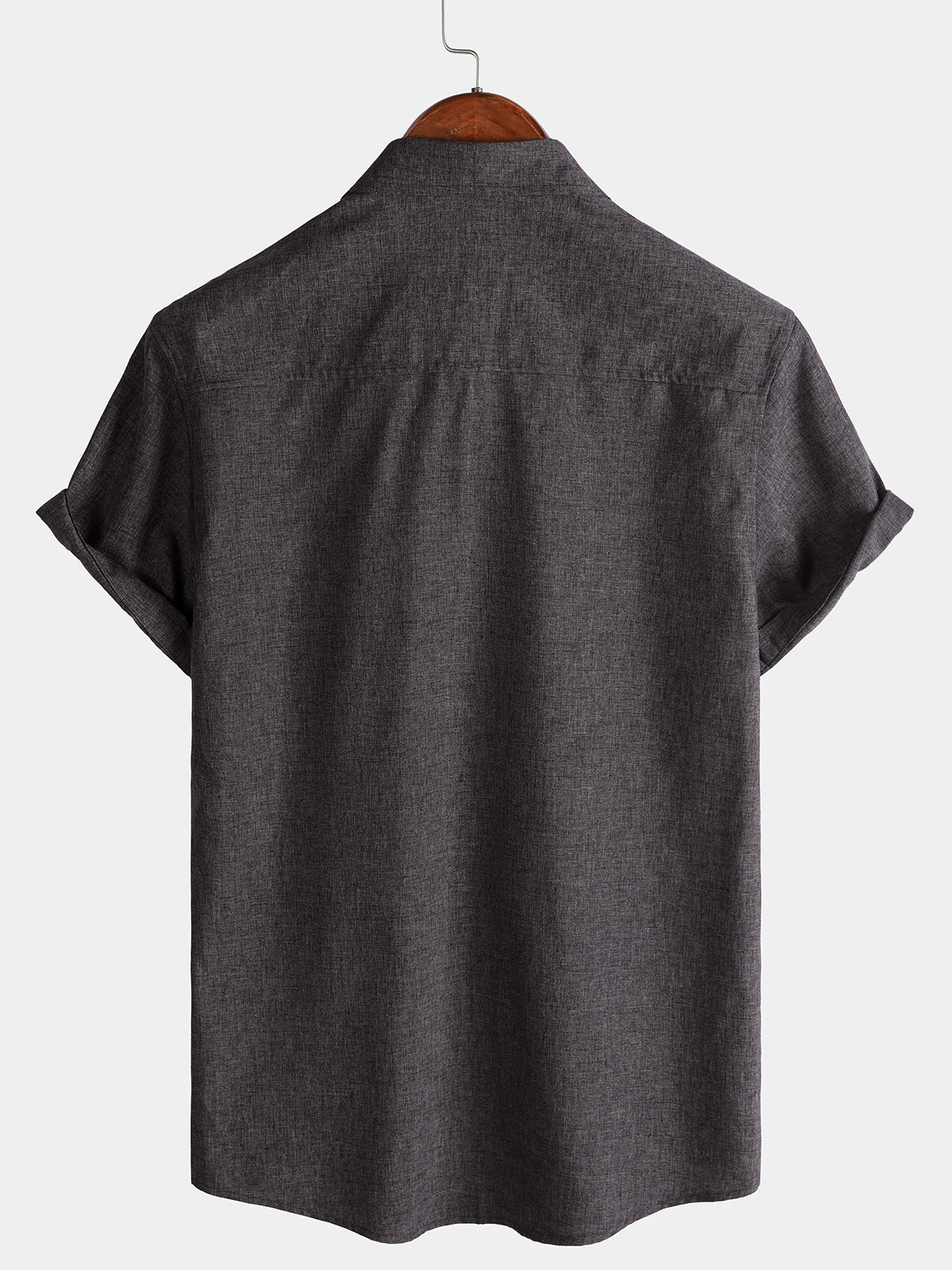 Camicia Casual da Uomo a Maniche Corte con Bottoni