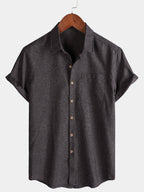 Camicia Casual da Uomo a Maniche Corte con Bottoni – camicie casual da uomo | Erminia Boutique Bologna