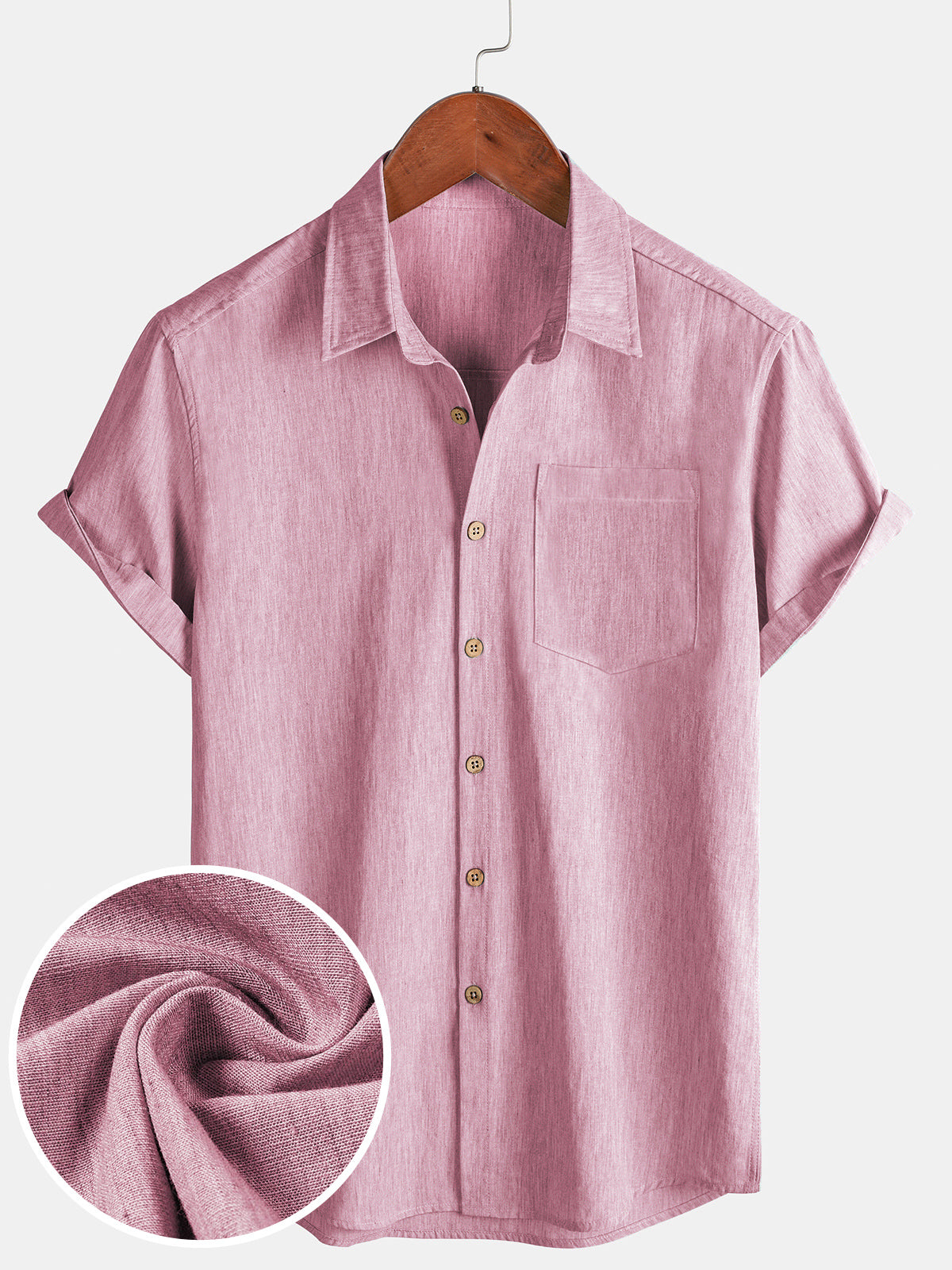 Maglietta sportiva da uomo a manica corta di colore rosa