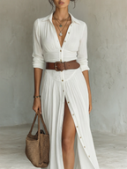 Oliwia – Elegante Abito Maxi con Spacco