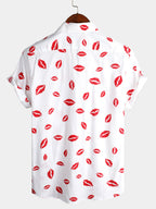 Camicia da uomo a maniche corte per le vacanze con tasca