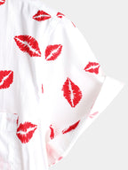 Camicia da uomo a maniche corte per le vacanze con tasca