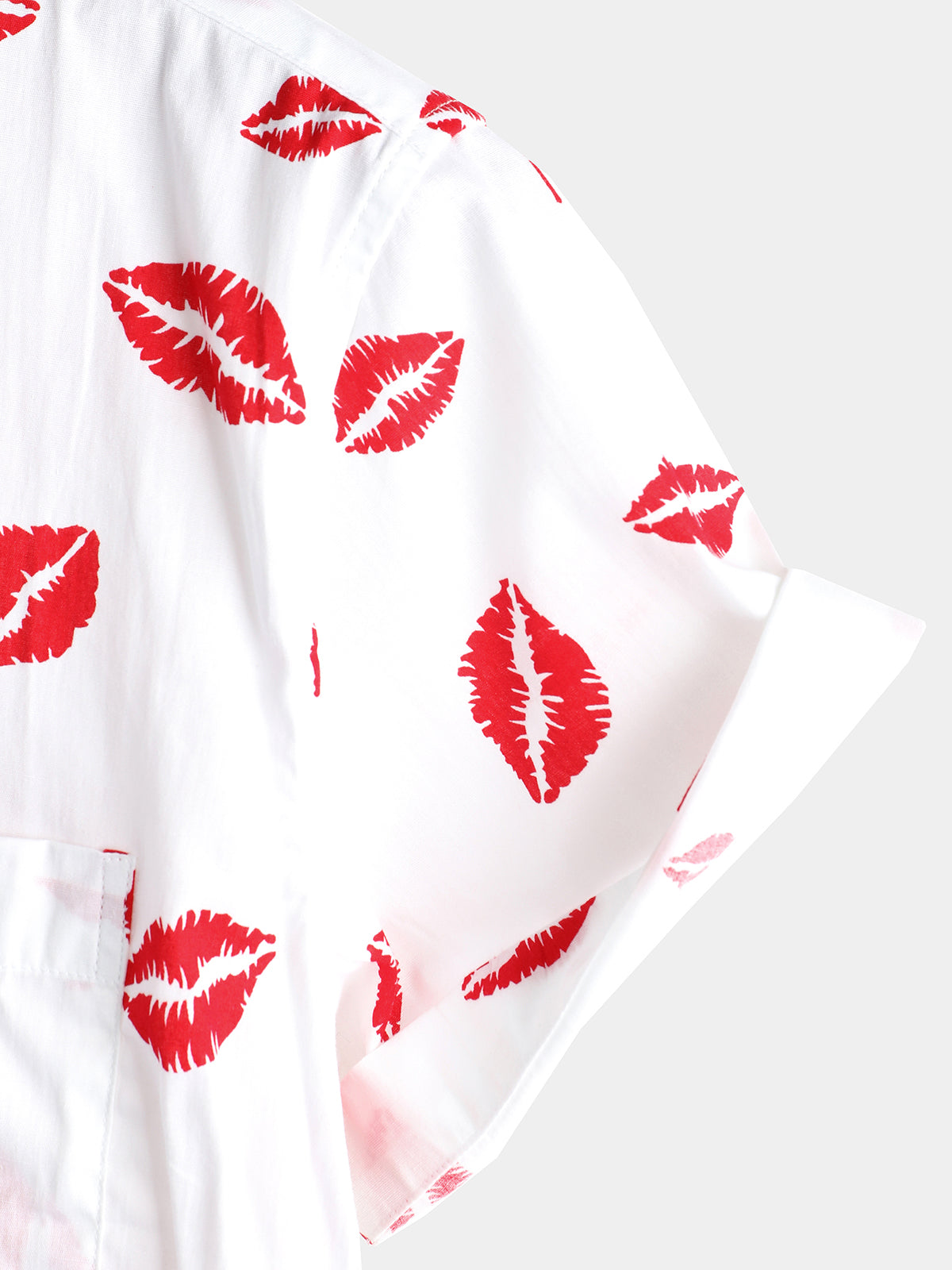 Camicia da uomo a maniche corte per le vacanze con tasca