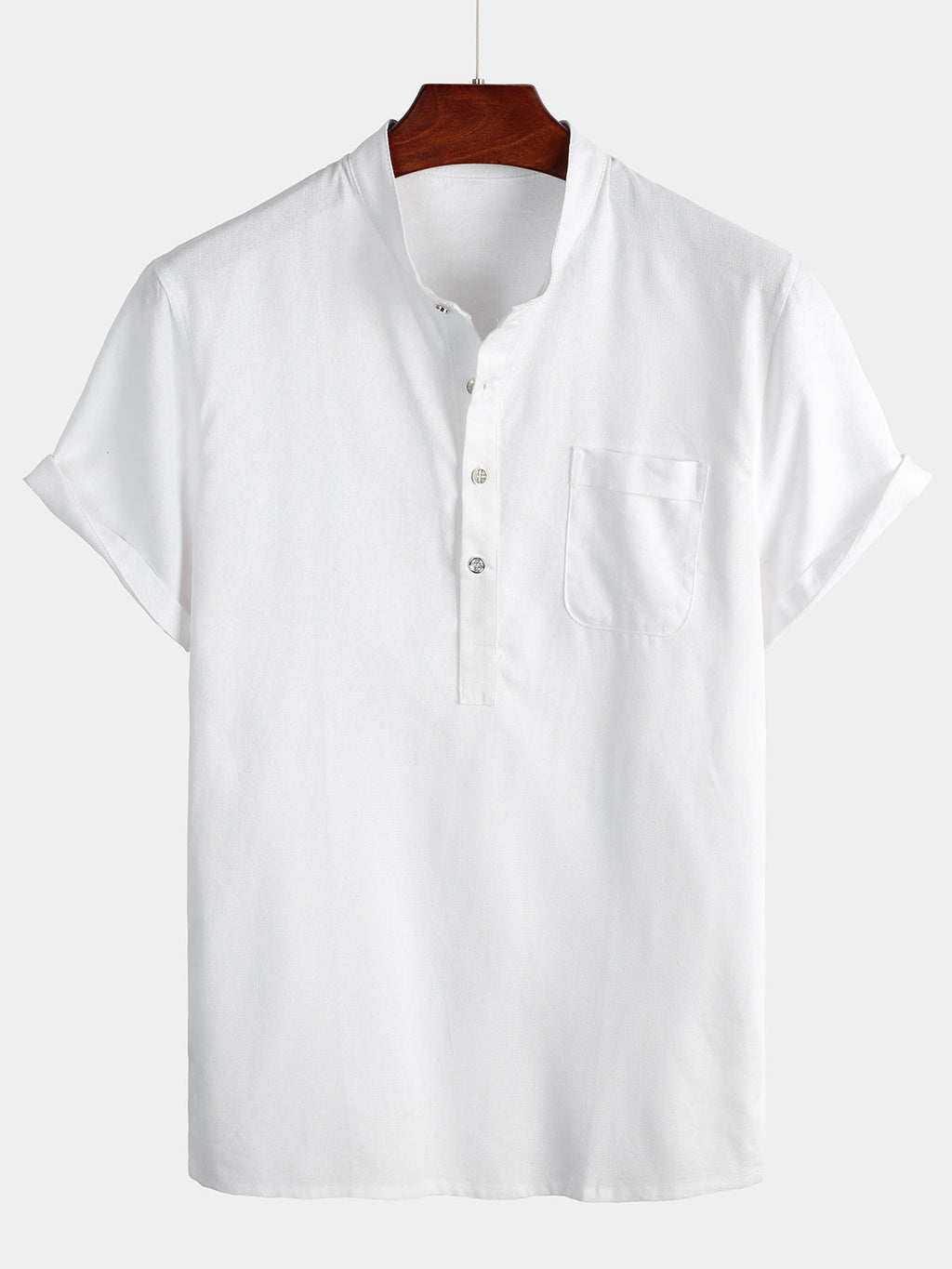 Camicia da uomo a maniche corte in tinta unita con colletto – camicie casual da uomo | Erminia Boutique Bologna