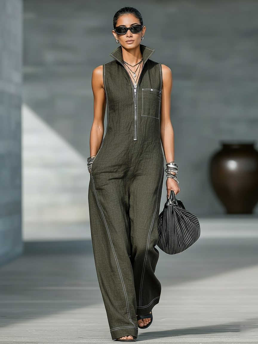 Amelia | Tuta Elegante con Pantaloni Larghi – abiti lunghi da donna | Erminia Boutique Bologna