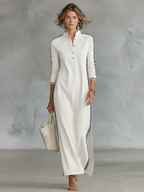 Maia | Elegante Abito Maxi Camicia – abiti lunghi da donna | Erminia Boutique Bologna