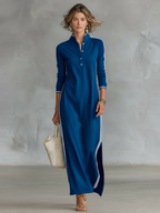 Maia | Elegante Abito Maxi Camicia – abiti lunghi da donna | Erminia Boutique Bologna
