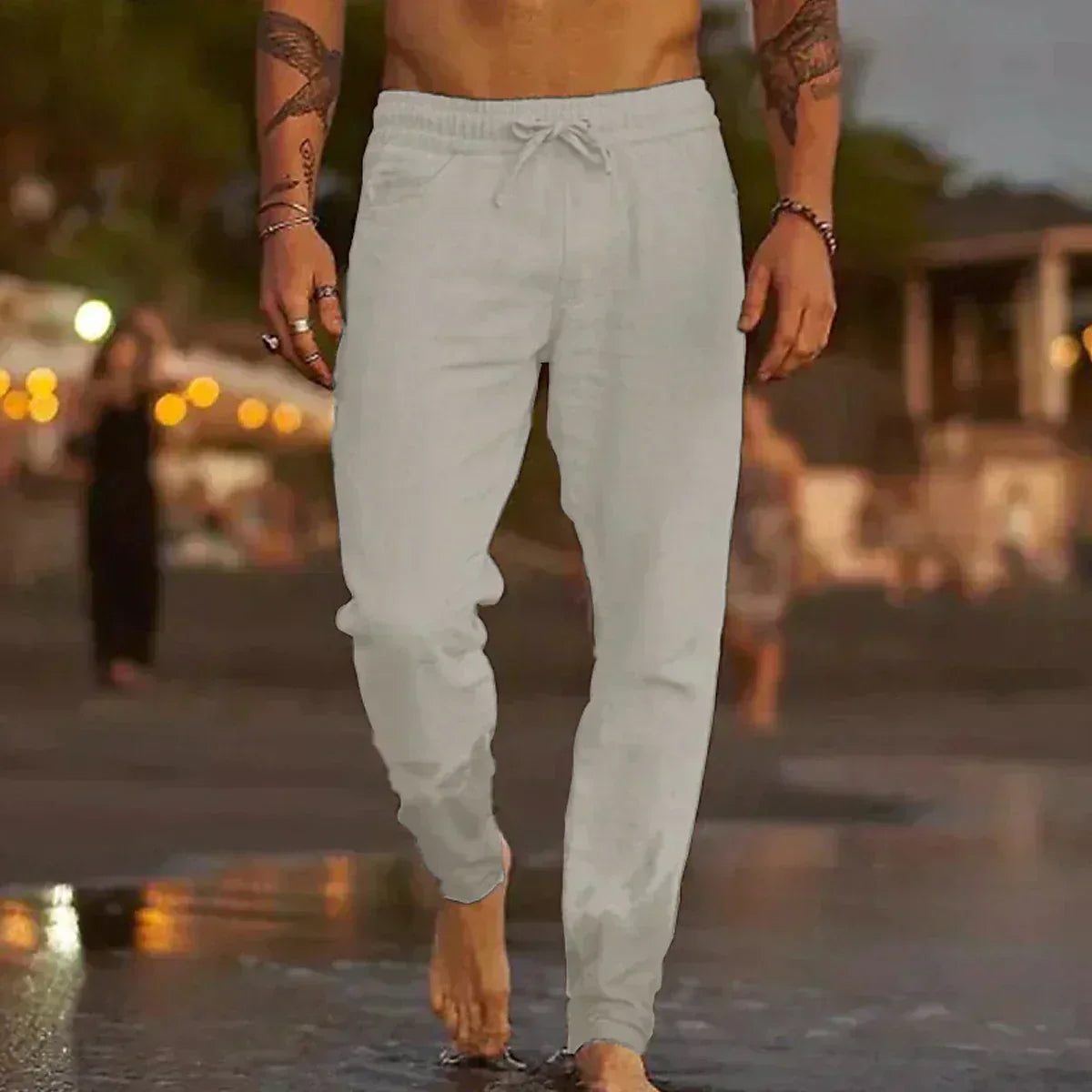 ROSSI ROMA – Pantaloni Estivi in Lino