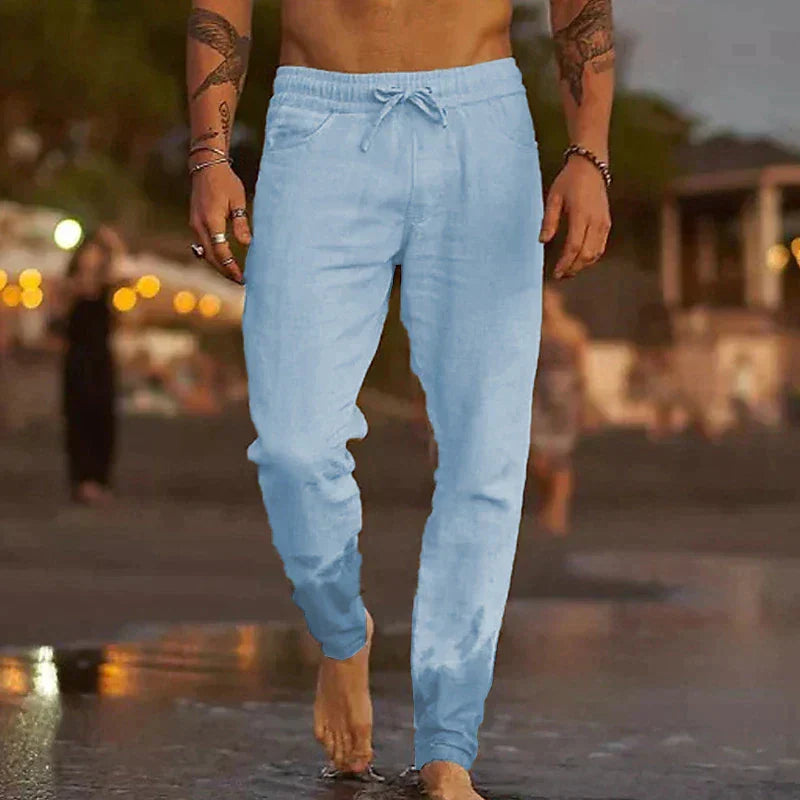 ROSSI ROMA – Pantaloni Estivi in Lino