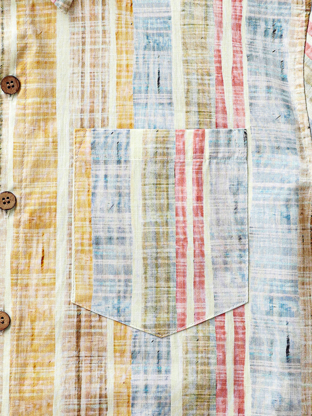 Camicia da uomo a maniche corte a righe verticali in cotone, traspirante, ideale per le vacanze