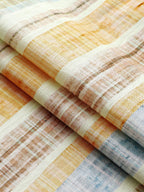 Camicia da uomo a maniche corte a righe verticali in cotone, traspirante, ideale per le vacanze
