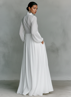 Antonina – Abito Maxi Elegante con Fondo Plissettato