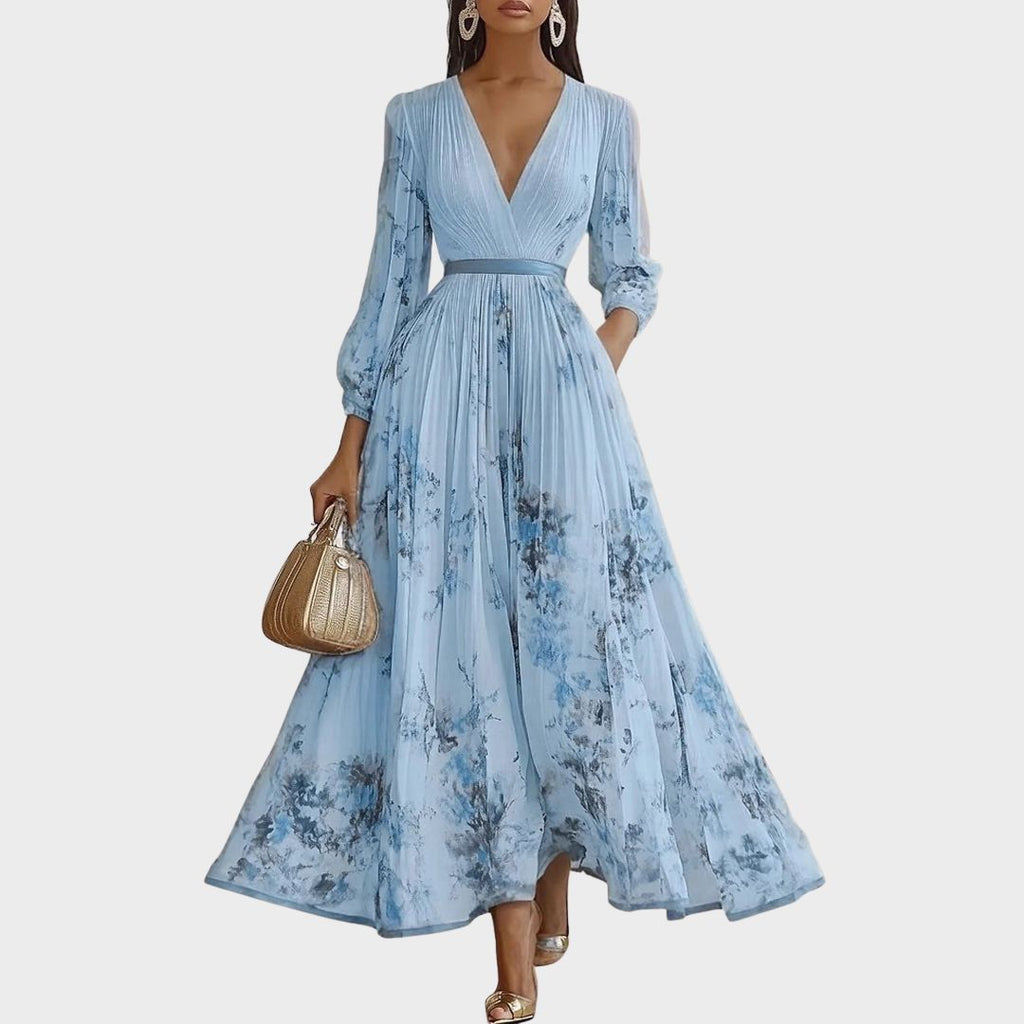 Zuzanna - Elegante Maxi Abito con Pieghe