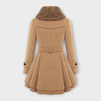 Alicja - Cappotto Elegante con Collo in Pelliccia Sintetica