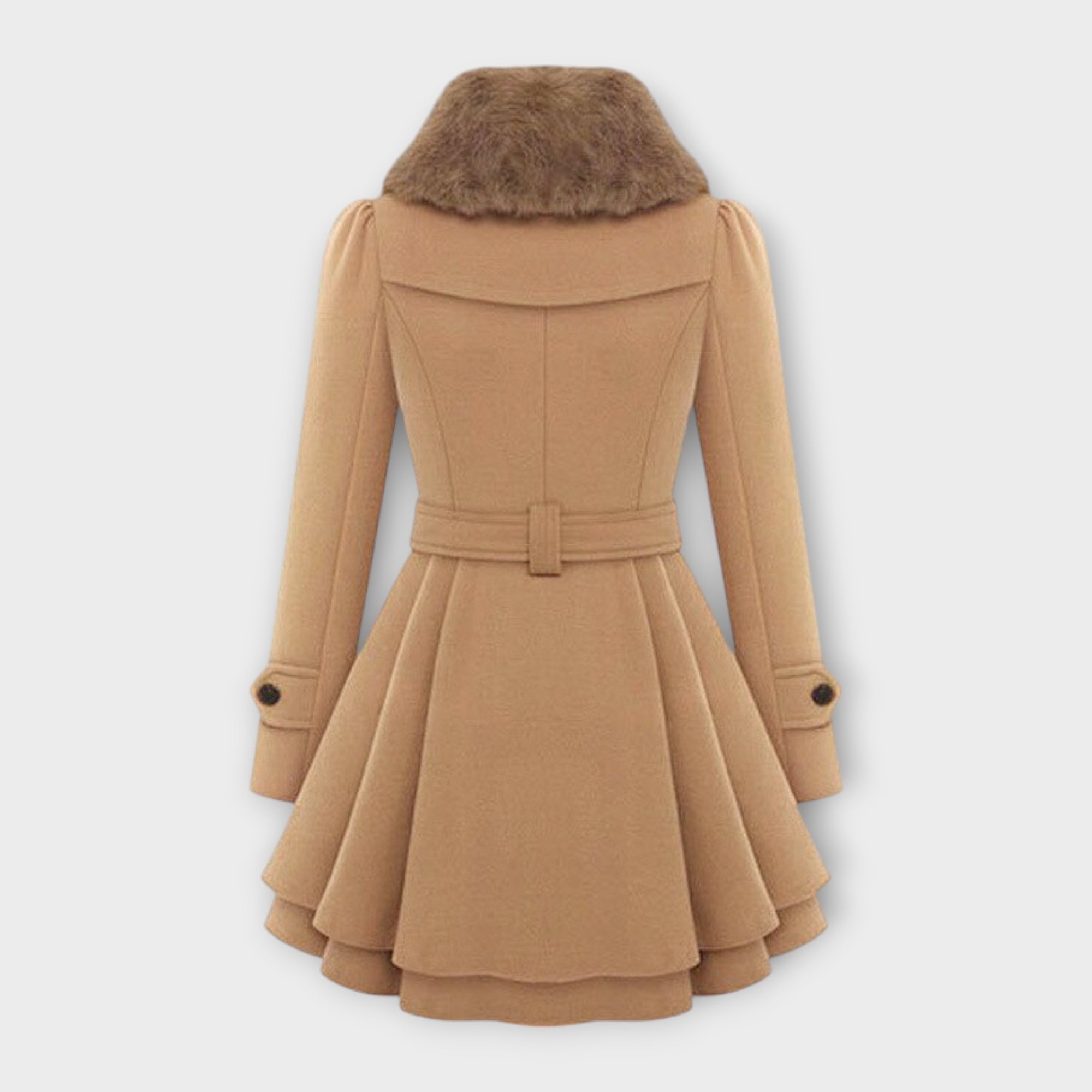 Alicja - Cappotto Elegante con Collo in Pelliccia Sintetica