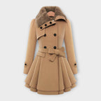 Alicja - Cappotto Elegante con Collo in Pelliccia Sintetica