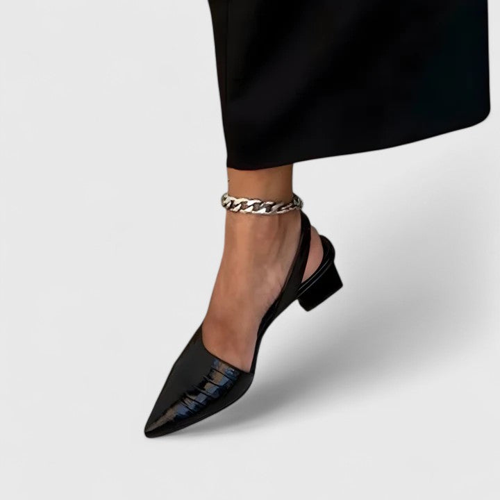 Aleksandra – Eleganti Décolleté Slingback con Tacco Basso