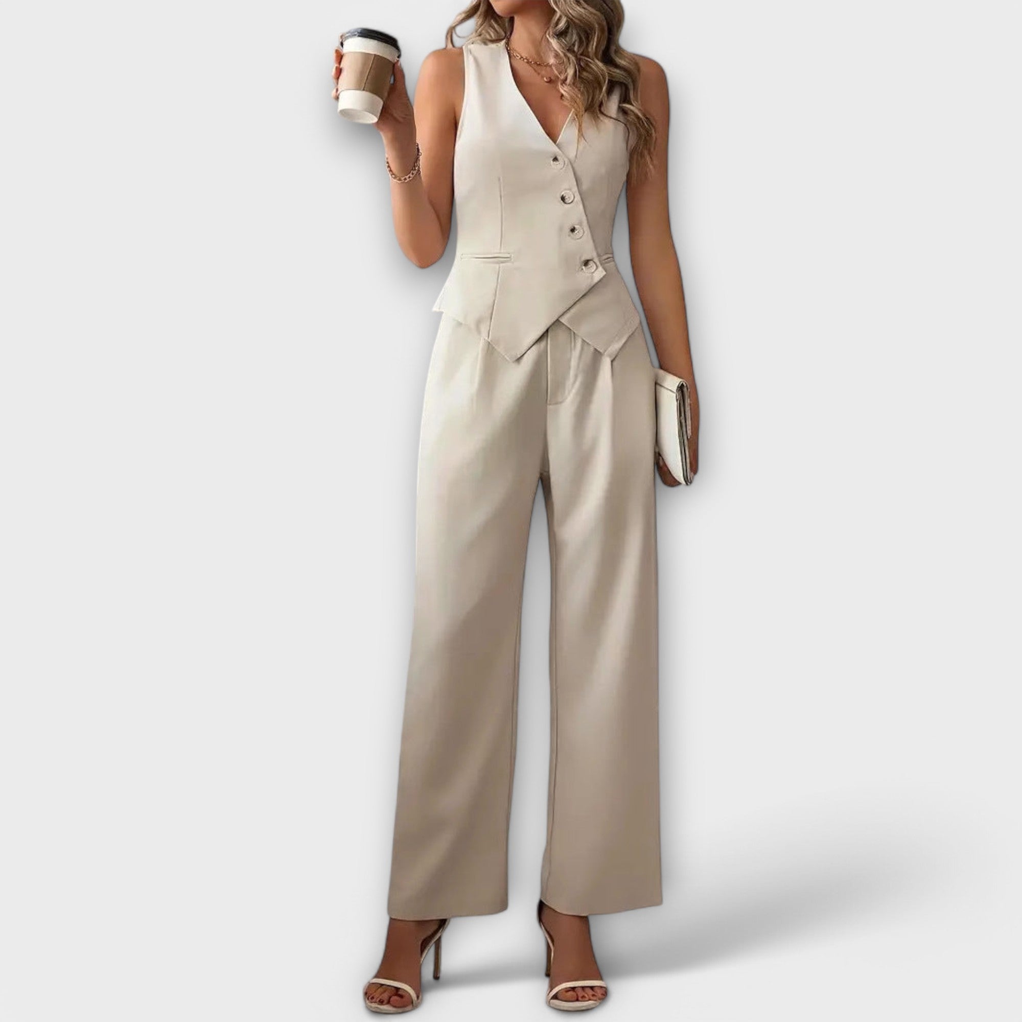 Monika – gilet e pantaloni set