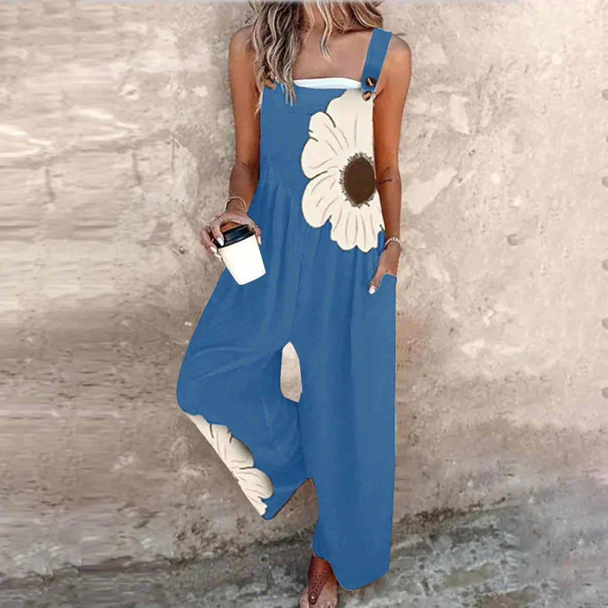 Nikola - fiore boho a contrasto in forma allungata