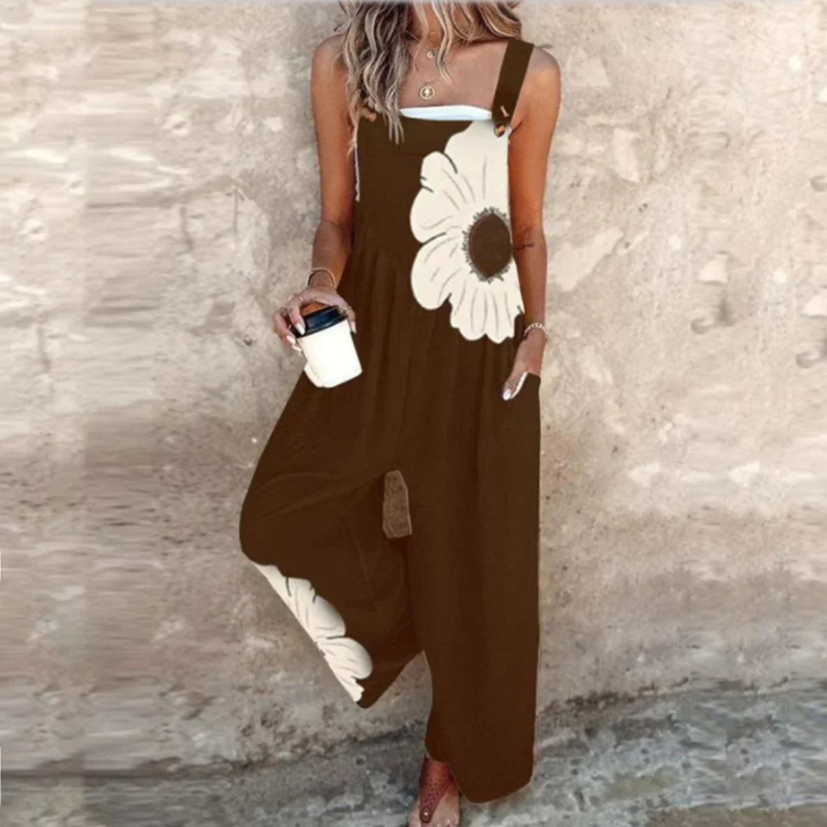 Nikola - fiore boho a contrasto in forma allungata