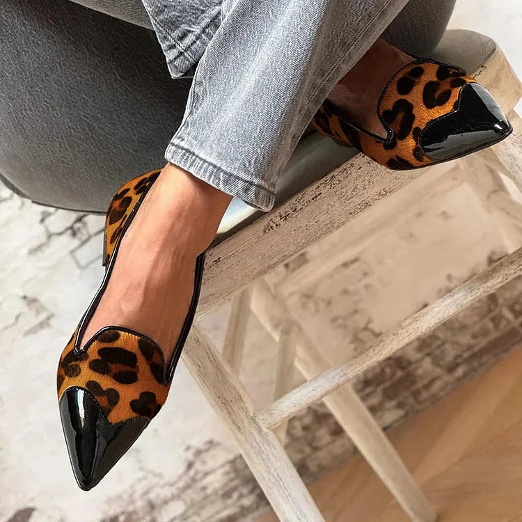 Wera - Eleganti mocassini con stampa leopardata