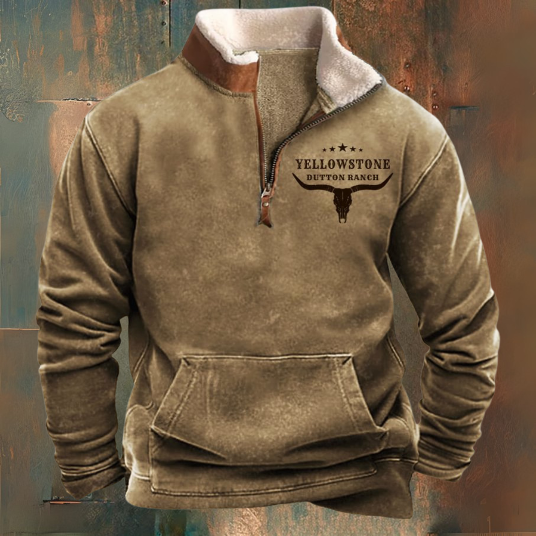 RODEO – giacca in pile con mezza zip per autunno e inverno