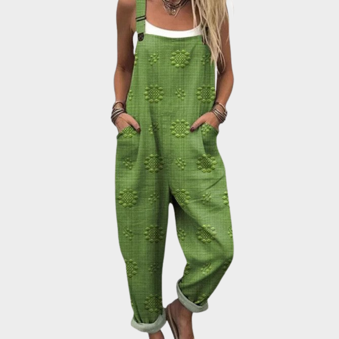 Halina - naturale con texture verde armonioso