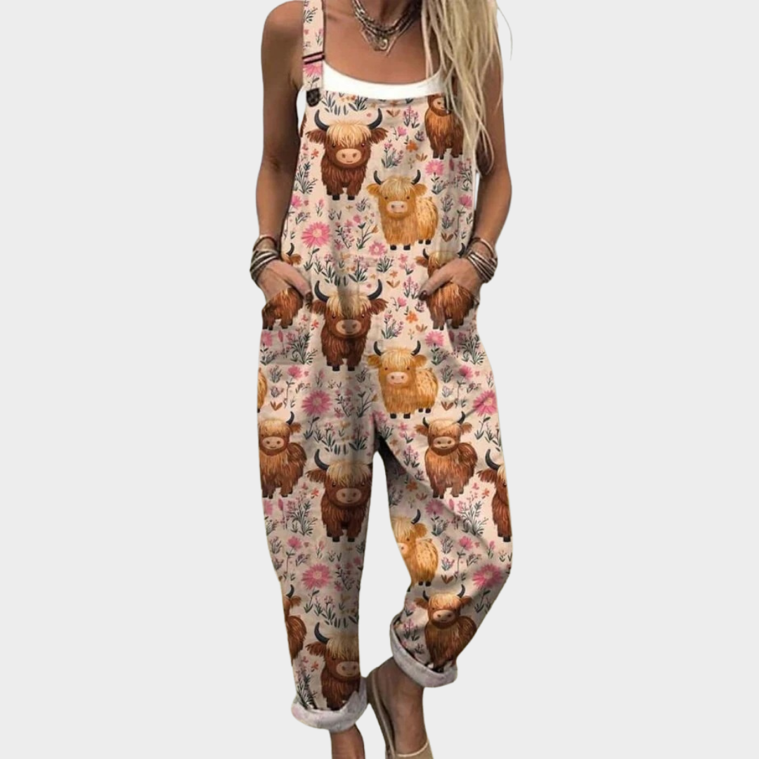 Joanna - abito boho stampato in stile rurale