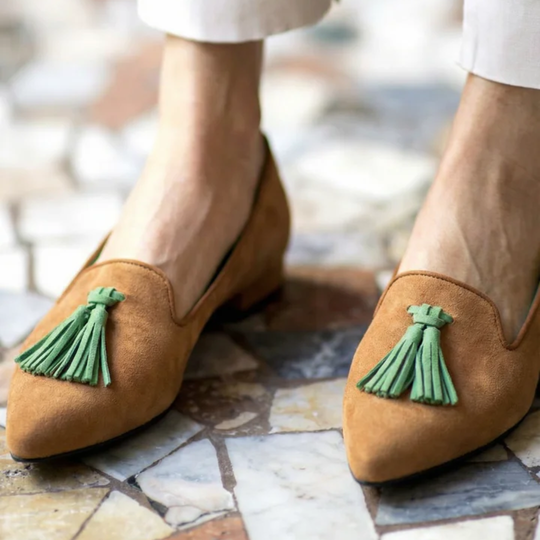 Frania - Mocassini con pompon