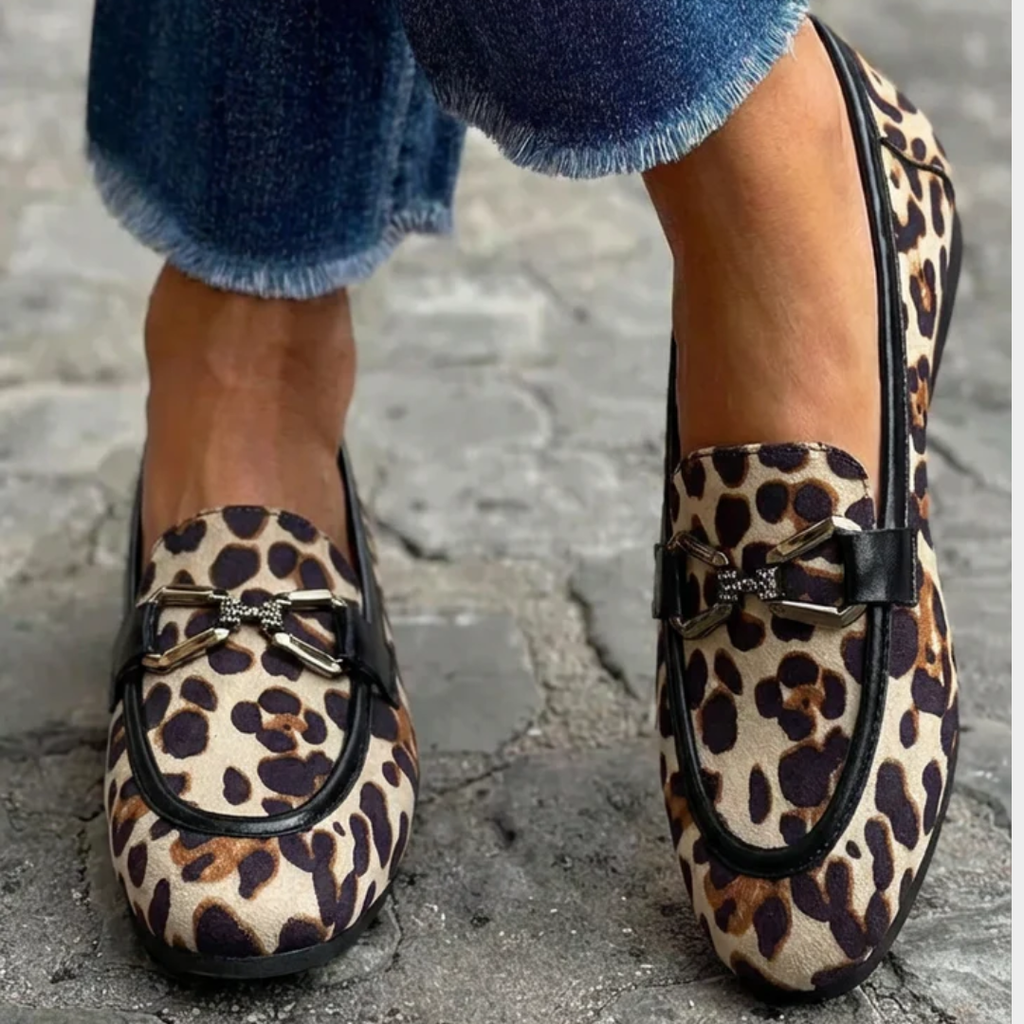Genewa - Mocassino moderno in stampa leopardata