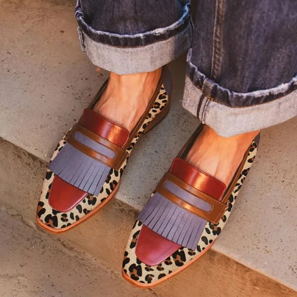 Zela - Mocassino elegante in stampa leopardata