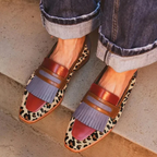 Zela - Mocassino elegante in stampa leopardata
