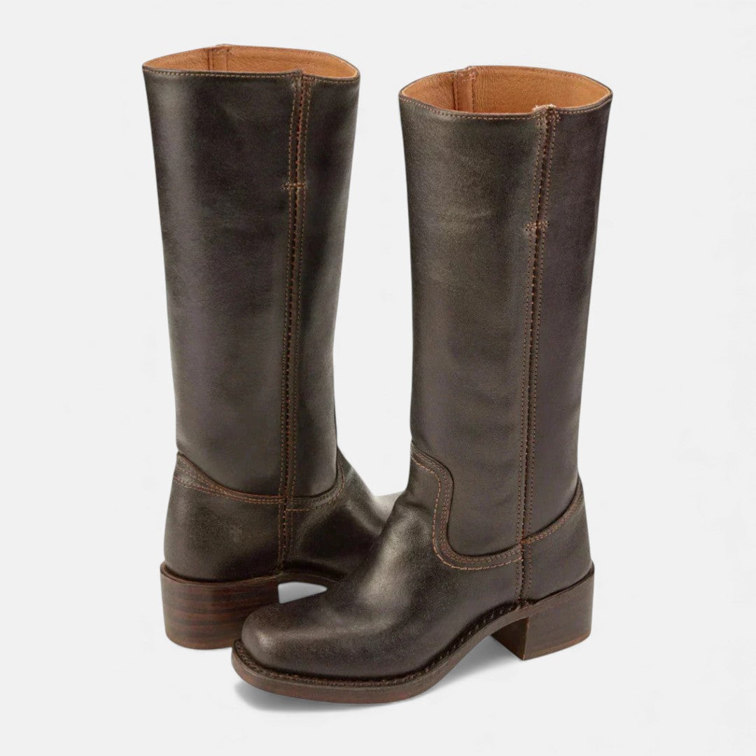 Natalia - Stivaletti da Equitazione Classici con Gambale Alto