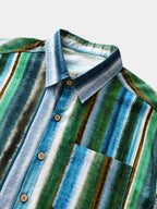 Camicia da uomo a quadri con maniche corte, in cotone, traspirante, ideale per le vacanze