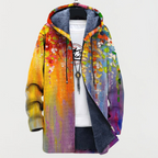 Danuta – Cappotto con elementi astratti d'arte