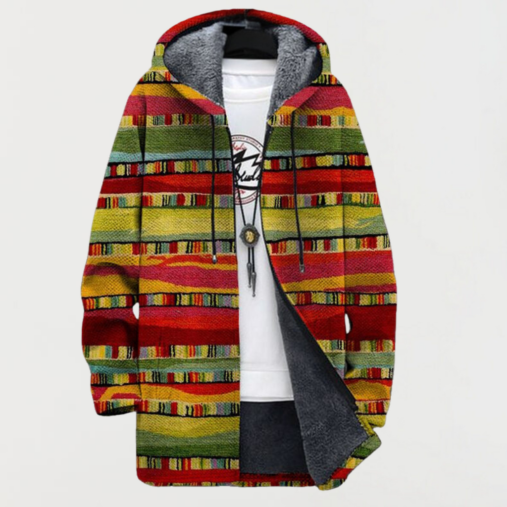 Nikola – Cardigan con strisce etniche