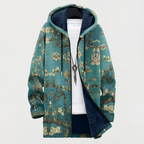 Beata – Cappotto con motivo floreale artistico
