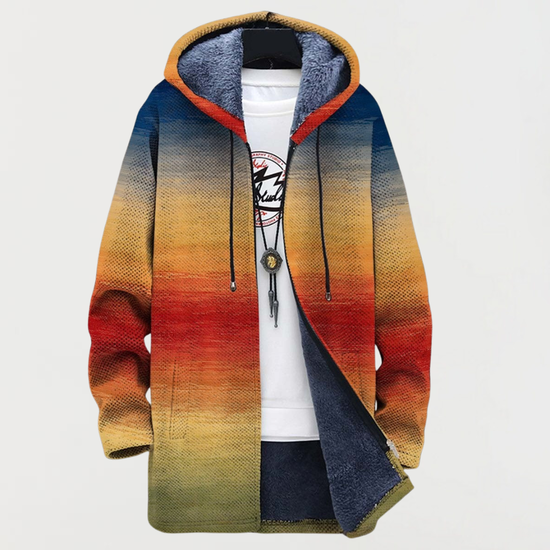 Magdalena – Cappotto con gradiente di colori del tramonto