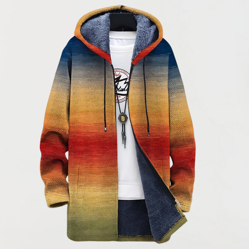 Magdalena – Cappotto con gradiente di colori del tramonto