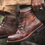 Fanum | Stivaletti Retro da Uomo con Punta Rotonda