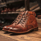Fanum | Stivaletti Retro da Uomo con Punta Rotonda