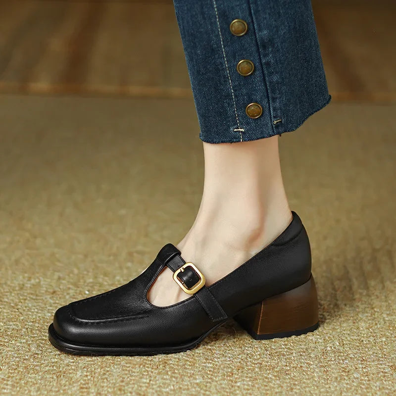 Emilia – Scarpe T-Steg in stile vintage
